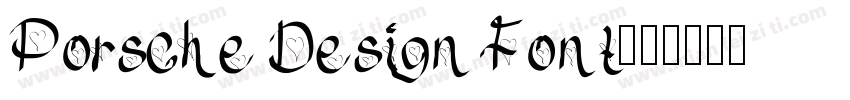 Porsche Design Font字体转换